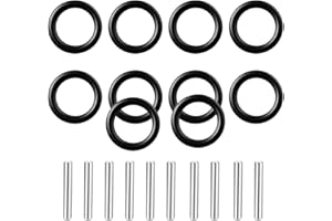 CYUAOAO 10 Paar O Ring und Stift 25 MM Federring & 3 x 24MM Kraft-Sicherungsstift Nitrilkgummi O-Ringe für 1/2'' Schlagschrauber Nadellager Maschinen Installation