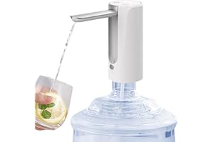 BEHOGAN Pompe à bouteille d'eau : pompe à eau potable automatique de type C, distributeur d'eau électrique à trois vitesses, pompe à eau potable automatique portable pour camping, école, bureau, cuisine
