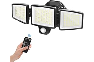 YTKIH Led Strahler mit Bewegungsmelder Außen, 18W 2000LM Superhell LED Außenlampe mit Fernbedienung, 5000K Kaltweiß Scheinwerfer mit 5 Leuchtmodi, Wasserdicht Fluter Flutlicht für Garage Hof Garten