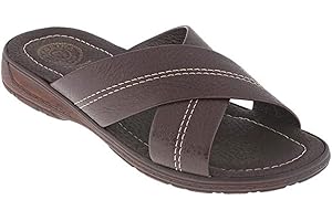 PATRIZIA AZZI Sandalo Ciabatta Uomo Arizona Sottopiede Vera Pelle 7300