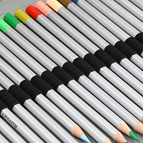 BTSKY Federmappe / Etui / Mäppchen zur Aufbewahrung von Schreibutensilien, aus Lederimitat, extragroß mit 160 Halterungen und mehreren Ebenen, für Schüler zur Aufbewahrung von Buntstiften (Stifte nicht im Lieferumfang enthalten) Seegrün - 7