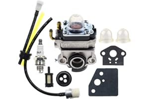 AUTOKAY Carburetor Carb Fits for Homelite Ryobi RY34426 RY34007 C430 X430 30cc String Trimmer with Spark Plug