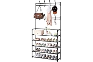 NIAWECAN Scarpiera Portaoggetti, Scarpiera a 5 Ripiani, Organizzatore per riporre le Scarpe, Scaffale per Scarpe Sottile Organizzatore per Corridoio, Camera da Letto, Ingresso, Dormitorio,80 x 28 x 175 cm