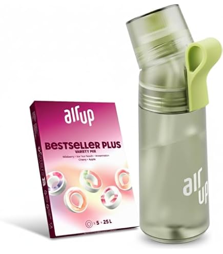 Air Up® Tumbler Dusty Blue 700 Ml – Bouteille Sans BPA + 5 Capsules Goût + Podcase TwoGo – Aromatise L’eau Par Le Parfum, 0 Sucre, 0 Calorie