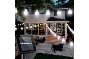 ‎OREUNIK Solar Lichterkette aussen,8 Modi 30LED Solarlichterkette Außen Wetterfest,7m Gartenbeleuchtung Solar Außen Lichterkette für Terrasse, Weihnachtsbeleuchtung Außen,Weihnachtsdeko Aussen (30LED Weiß)
