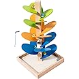 Yianyal Rainbow Musical Tree Toy - Creative Ball Rolling Track Toy Marble Ball Run Track Game,Wooden Marble Music Tree Educational Toy with 8 Balls for Boys Girls