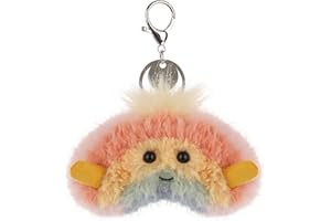 Apricot Lamb Childlike Rainbow Cute Plushies Keychain, Soft Stuffed Plush Keychain Toys for Purse Charm Bag Charm Kids' Backpack, Purse, 4.8 Inches