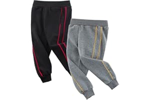 FAIRYRAIN 2er-Pack Unisex Kinder Jungen Mädchen Hose Jogginghose Sweathose Karikatur Drucken Elastische Freizeithose