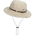 EKMTBJXY Fishing Hat UV Protection Sun Hat Wide Brim Bucket Foldable Safari Boonie for Men and Women with Adjustable Chin Strap
