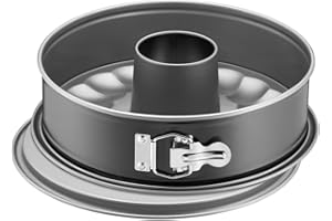 Original Kaiser Inspiration Springform 28 cm rund, Backform mit 2 Böden, Flach- und Rohrboden, Kuchenform antihaftbeschichtet, auslaufsicher, einfaches Verschließen