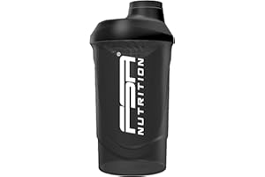 FSA Nutrition Protein Shaker 800 ml - mit Sieb für cremige klumpenfreie Shakes - BPA frei - Eiweiß Shaker - auslaufsicher - mit Skala - Schwarz