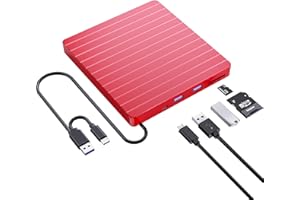 ‎SENKUTA SENKUTA Externes CD DVD Laufwerk USB 3.0 & Type-C, DVD/CD+/-RW Brenner mit USB & SD/TF, External DVD Drive für Alle PC Laptop/Desktop/MacBook, Windows 11/10/8/7/XP/Vista/Linux/MacOS