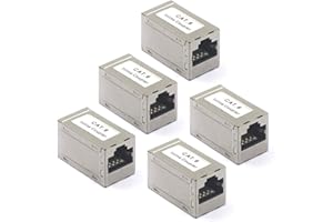VCE RJ45 złącze Cat6, przedłużacz kabla sieciowego, adapter kabla krosowego, POE Cat6 RJ45 połączenie LAN, 5 sztuk, do przełączników / TV / PS4 / ADSL / modemu / TV Box / routera / PC