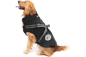 Snugget Hundemantel für Kleine Hunde Wasserdicht,Hundemantel mit Geschirr, Winterjacken & Wintermäntel für Hunde,Hundejacke für den Winter, Geeignet für Kleine, Mittelgroße und Große Hunde