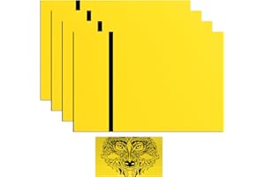 VICTOOL 4 Stück 20 * 30cm gelbe Acryl-Schilder für Lasergravur, personalisierte Kunststoffschilder nach Maß für Zuhause, Büro, Geschäft, gelbes Panel mit schwarz graviert