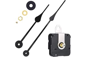 yufana Meccanismo Dell'orologio da Parete, Orologio da Parete Fai da te Con Movimento al Quarzo, Movimento dell'Orologio Silenzioso, Adatto per pezzi di Ricambio per Orologi fai da te (Nero)