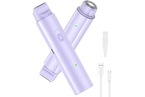 MOFEELING Lady Shavers for Women, 2-in-1 Bikini Trimmer for Wet and Dry, 2025 New Electric Razor for Women, Advanced Painless, Waterproof & Rechargeable Razors for Bikini Underarm Leg Arm Body Face