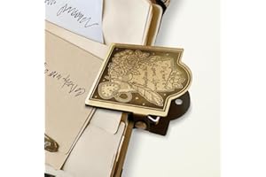 ANATTASOUL Clip per Quaderno da Viaggio in Lega Vintage con Tema Lettera D'Amore E Rosa in Metallo Bronzo Antico Midori Clip Decorative per Raccoglitori di Pagine di Diario per Viaggiatori