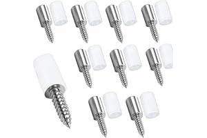 HZZXCH 10Pcs Shelf Support Pegs Self-Tapping Screws Cabinet Laminate Pins Self Tapping with Non-Slip Sleeve for Cupboards Wardrobe (JKZIAJGREKJDKSV202362614)