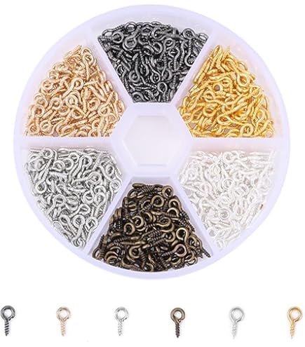 1000 Viti Occhielli Argento 5x10mm - Per Fai Da Te, Gioielli E Artigianato - Foto 3