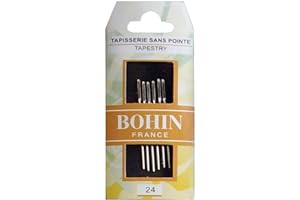 Bohin - No.24 Tapestry Needles - 6 Needles, Silver
