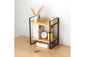 MOTT 50 Étagère de bureau en bois, petite étagère de rangement en bois, organiseur de comptoir pour cuisine, bureau, école