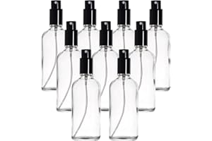 Yizhao Bottiglie Spray Vetro 100ml, Trasparente Spruzzino Nebulizzatore Piccolo, per Olii Essenziali, Profumo, Pulizia, Cosmetici, Viaggio, Farmacia - 9 Pcs