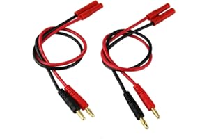 OliYin 2pcs HXT Cavo di Ricarica da 4 mm a 4,0 mm Connettore a Banana con Cavo in Silicone da 14,8 g 30 cm da 11,8 "(Confezione da 2)