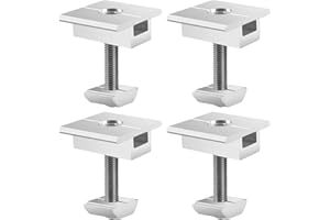 GUDECIUS Fixation Panneau Solaire, Support Montage Panneau Solaire en T Pince Centrale en Aluminium Fixation Panneaux Solaires 30 mm pour Toi Plat, Balcont, Bateaux