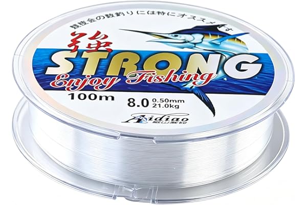 Transparent Nylon Monofilament Fisketråd 0,5 mm/100 m – Enfärgad Fiskelina för Öring, Karp, Abborre och Hängande Dekorationer