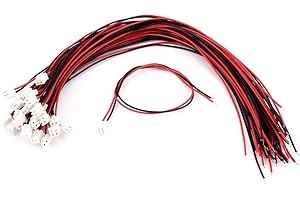 sourcing map 300mm Longueur Fil câble 2.5 mm 2 JST-XH-Terminal connecteur Femelle 28Pcs