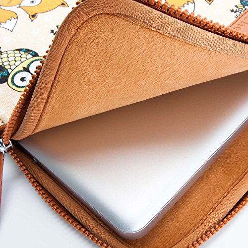 7,0 – 7,9 Zoll Apple iPad Mini 1 2 3 4 Schutzhülle – sehr hochwertige & edel verarbeitete Tablettasche / Tablethülle aus Canvas-Gewebe mit eingenähten Innenfutter und aufwendigen Designeraufdruck! Die Hülle eignet sich auch für Tablets anderer Hersteller bis 320 x 215 mm ( zirka 7,0“ bis 7,9“ )Muster 6 (pinke Augen Eule) - 3