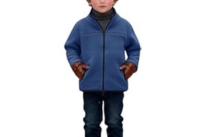 JFAN Giacca Invernale Bambini con Doppio in Pile Polare Giacca Ragazzi Felpa con Zip Caldo e ispessito Giubbotto Bambino Invernale 8-12