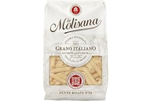 La Molisana, Penne Rigate n. 20, Pasta da Solo Grano Italiano - Trafilata al Bronzo, Ruvida e Tenace con Eccellente Tenuta in Cottura - Confezione da 500 g