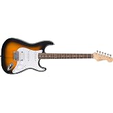 Squier by Fender Debut Collection HT HSS Stratocaster elektro gitar, Laurel klavye, beyaz vuruş tahtası, 2 ton g&uuml;neş patlamas