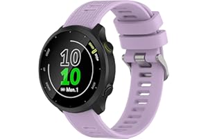 TopTen Bracelet de sport en silicone de 20 mm, accessoires de rechange compatible avec Garmin Forerunner 158/55/245/645