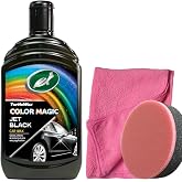 Turtle Wax Jet Black Renkli Cila Siyah 500 Ml + Pasta cila S&uuml;ngeri + 3 Bez