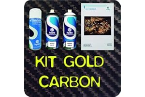 Kit hydro dipping hydrographique film FIBRE DE CARBONE GOLD HFC-098 hydrodipping film activateur hydrographie