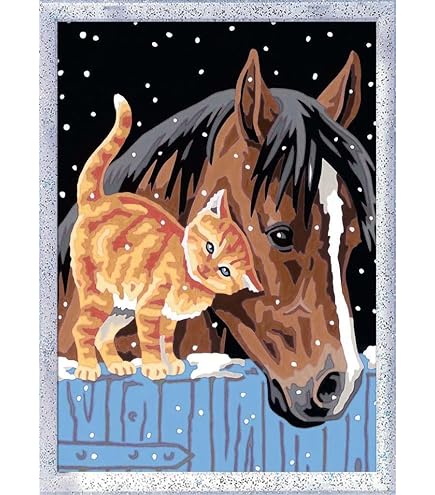 Ravensburger CreArt: Gufetto – Dipingere con i Numeri per Bambini 7+ Anni, Kit Pittura con Tavole, Cornice, Pennello e Colori Inclusi, 14 x 19 cm, Idee Regalo