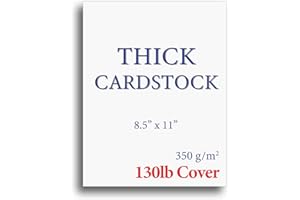 DESKTOP PUBLISHING SUPPLIES Extra Heavy Duty 130lb Cover Cardstock - Bright White - 350gsm 17pt Thick Paper for Industrial Inkjet & Laser Printers - 8-1/2" x 11" - 40 Pack