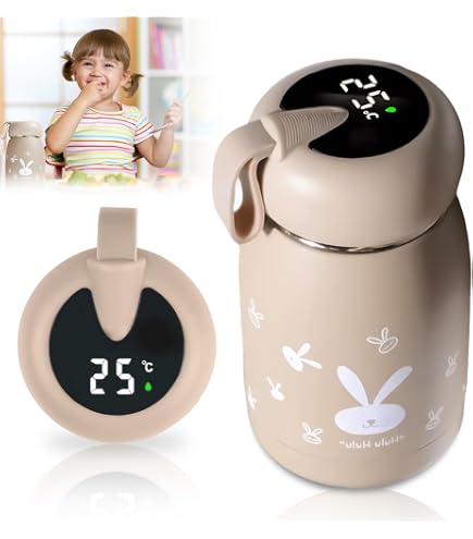 Thermoskanne Für Baby Unterwegs – 450 Ml, 2-in-1 Mit Becher & Sieb, Edelstahl, 6-12h Isolierung