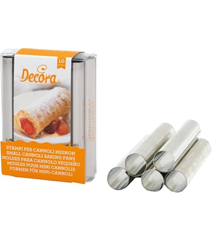 Excelsa Classic - Set 3 Stampi Per Cannoli Siciliani In Metallo - Diametro 3 Cm, Colore Argento