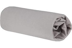 roba Spannbettlaken Lil Planet 40 x 90 – 45 x 90 - Baby Bettlaken für Stubenwagen und Wiegen - Bio Baumwolle - GOTS und Oeko-Tex Standard 100 - Grau