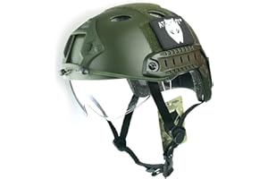 ATAIRSOFT Tactique SWAT Style Militaire de l'armée Type de PJ de Casque Combat Rapide avec Lunettes pour CQB Tir Airsoft Paintball