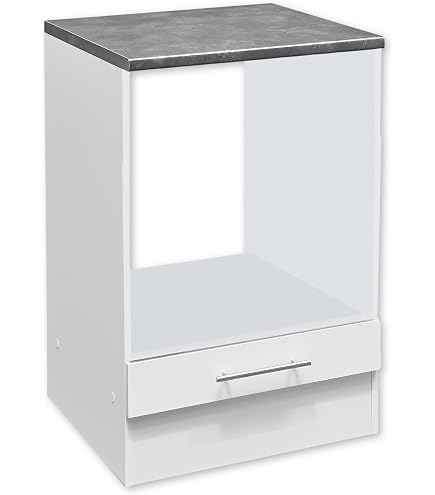 Herdumbauschrank Monza 60 X 86 X 60cm Weiß/Hochgla Produktbild-Vorschau 9