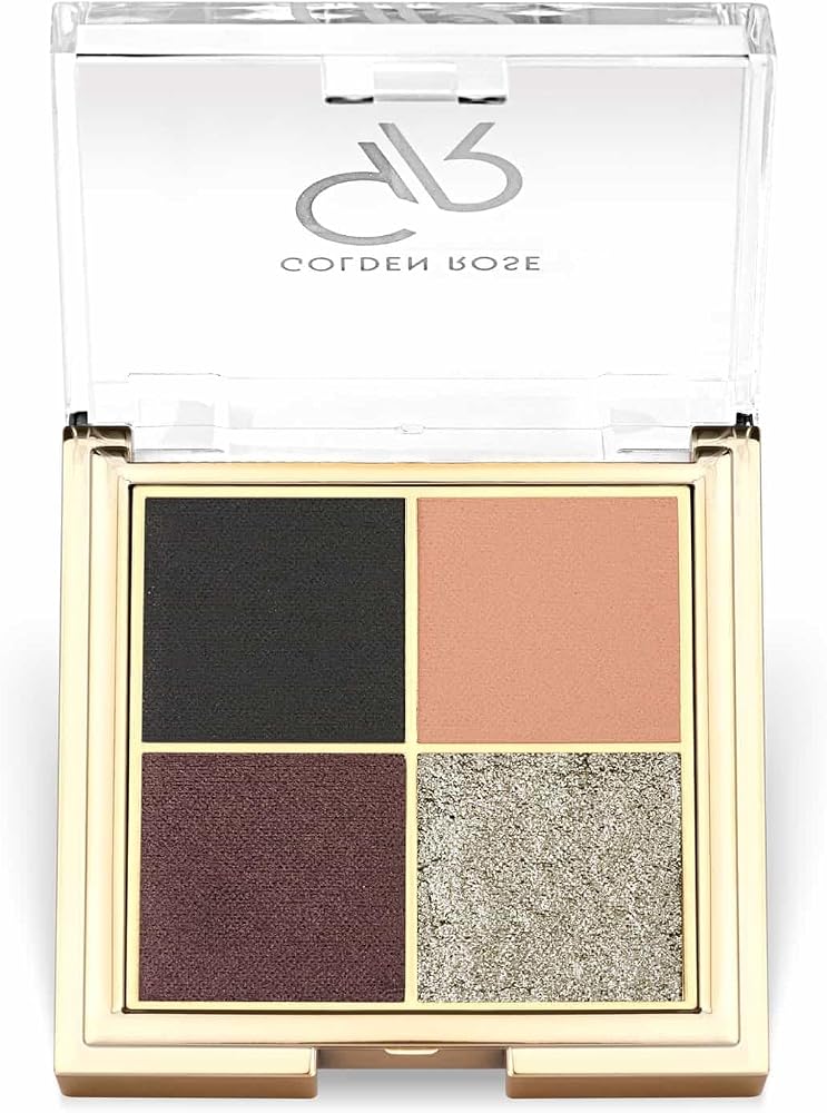 Golden Rose Quattro Eyeshadow Palette - 01 Midnight Kiss - Dörtlü Far Paleti