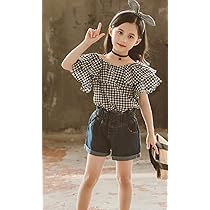 Stylishbaby Baby Girls Black Ruffle Checked Bardot Top