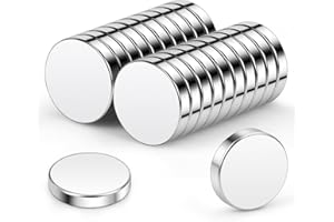 Imanes de neodimio Wukong 10x2mm | Paquete de 20 mini imanes extremadamente fuertes, imanes redondos pequeños para tablero magnético, tablero magnético, nevera, manualidades, oficina, cocina