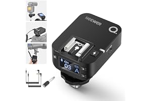 NEEWER QR 2,4G Funk Blitzempfänger für NEEWER QPRO-C,QPRO-N,QPRO-S Auslöser Einzelkontakt mit 2,5mm Synchronisierungsanschluss,Hot Shoes,1/4" Gewinde,für Godox Yongnuo NEEWER Vision4 S101 NW700