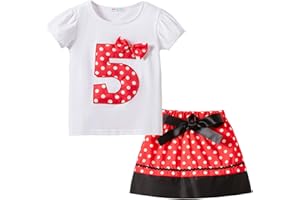 Mud Kingdom Niñitas Conjuntos de ropa de cumpleaños para regalos